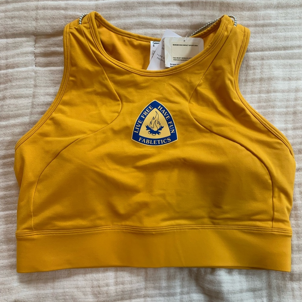 Fabletics Yellow Sports Bra